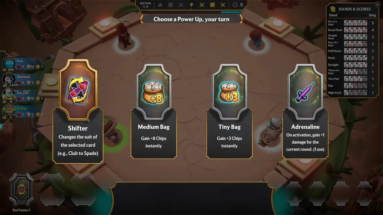 Choosing a Power-up mid-round