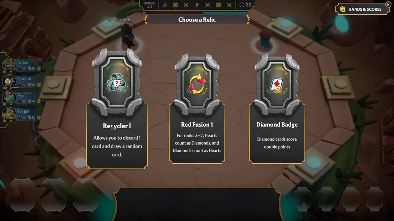 Choosing a Relic — Recycler, Red Fusion, or Diamond Badge